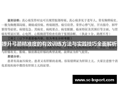 提升弓箭精准度的有效训练方法与实践技巧全面解析
